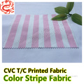 China cutome polyester cotton printed stripe hospital medical bed sheet fabric